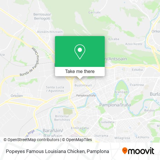 mapa Popeyes Famous Louisiana Chicken