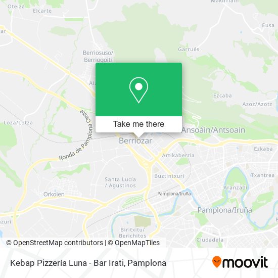 Kebap Pizzería Luna - Bar Irati map