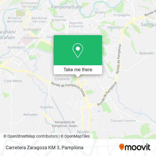mapa Carretera Zaragoza KM 3