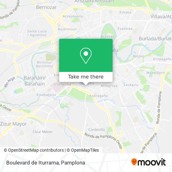 mapa Boulevard de Iturrama