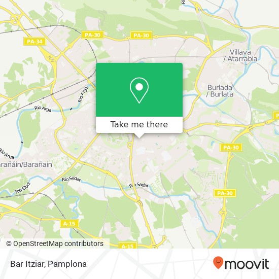 Bar Itziar map