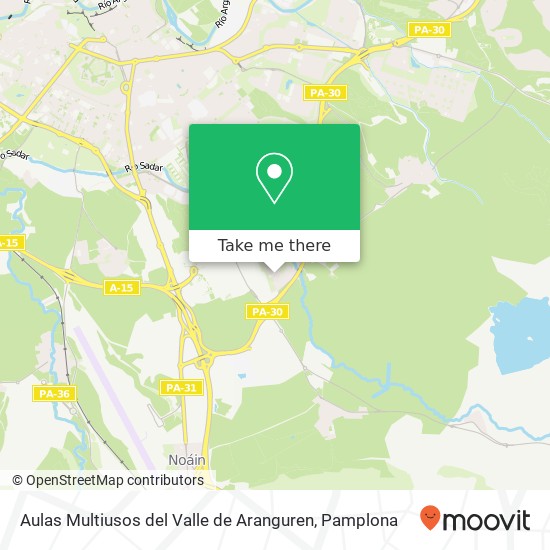 mapa Aulas Multiusos del Valle de Aranguren