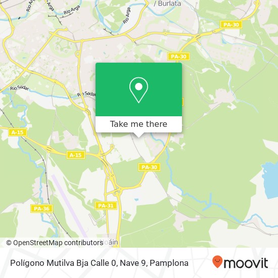 Polígono Mutilva Bja Calle 0, Nave 9 map