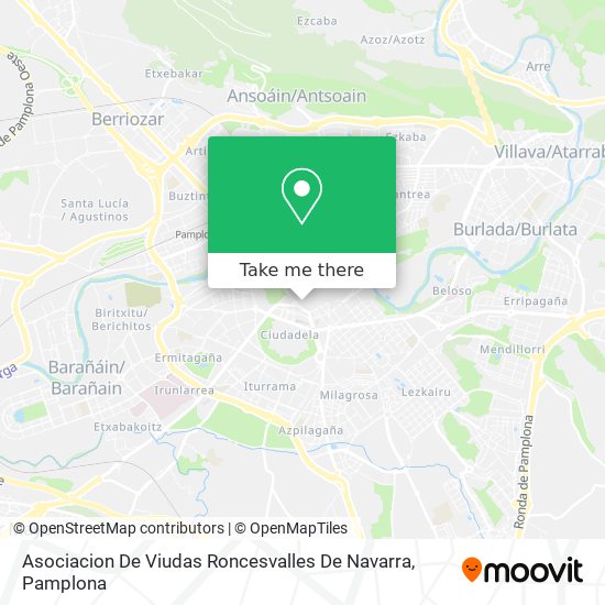 mapa Asociacion De Viudas Roncesvalles De Navarra