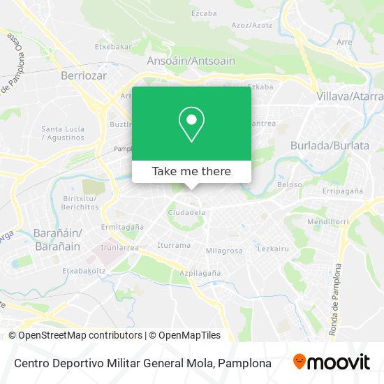 mapa Centro Deportivo Militar General Mola