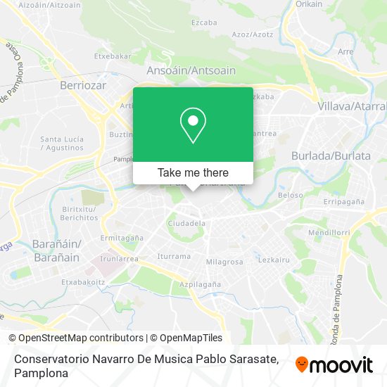 mapa Conservatorio Navarro De Musica Pablo Sarasate