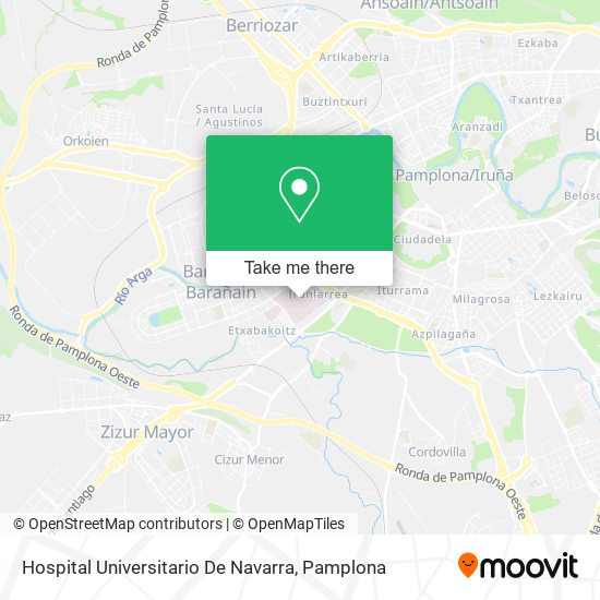 mapa Hospital Universitario De Navarra