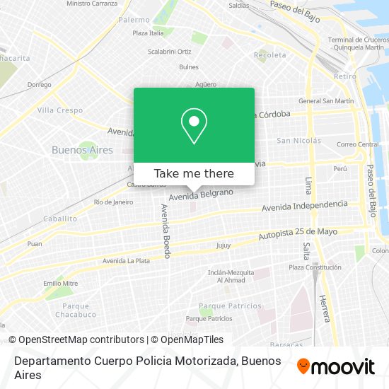 Departamento Cuerpo Policia Motorizada map