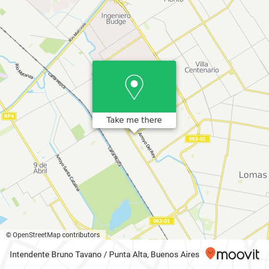 Intendente Bruno Tavano / Punta Alta map