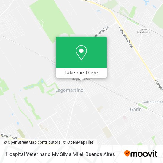 Mapa de Hospital Veterinario Mv Silvia Milei
