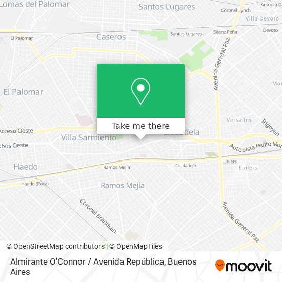 Almirante O'Connor / Avenida República map