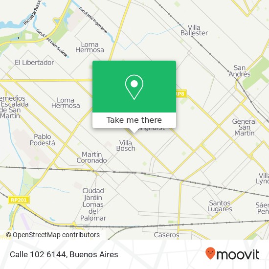 Calle 102 6144 map