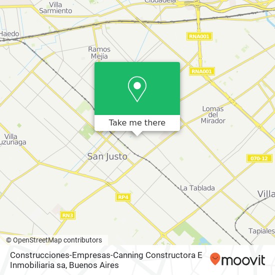 Mapa de Construcciones-Empresas-Canning Constructora E Inmobiliaria sa