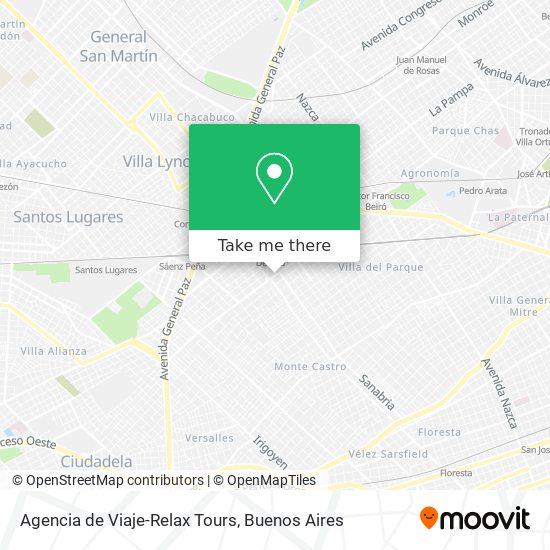 Mapa de Agencia de Viaje-Relax Tours