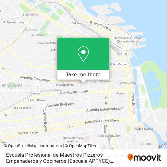 Escuela Profesional de Maestros Pizzeros Empanaderos y Cocineros (Escuela APPYCE) map