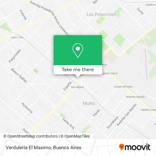 Mapa de Verdulería El Maximo