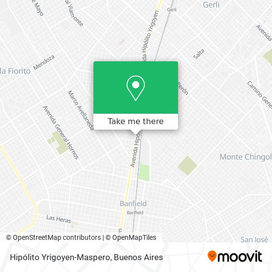 Hipólito Yrigoyen-Maspero map