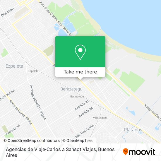 Agencias de Viaje-Carlos a Sansot Viajes map
