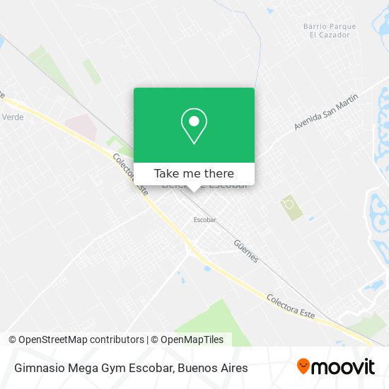 Mapa de Gimnasio Mega Gym Escobar