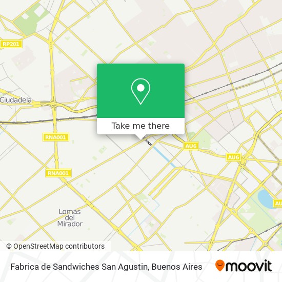 Fabrica de Sandwiches San Agustin map