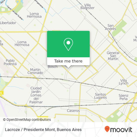 Lacroze / Presidente Mont map