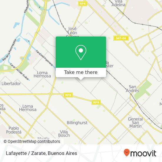 Mapa de Lafayette / Zarate