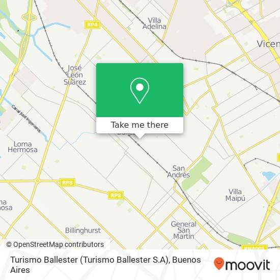 Mapa de Turismo Ballester (Turismo Ballester S.A)