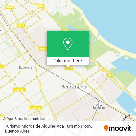 Mapa de Turismo-Micros de Alquiler-Aca Turismo Flopy