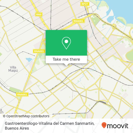 Mapa de Gastroenterólogo-Vitalina del Carmen Sanmartin
