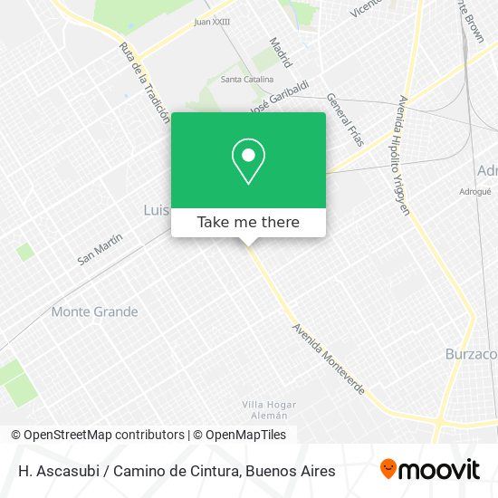 Mapa de H. Ascasubi / Camino de Cintura