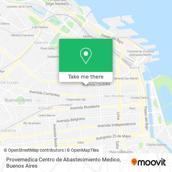 Mapa de Provemedica Centro de Abastecimiento Medico