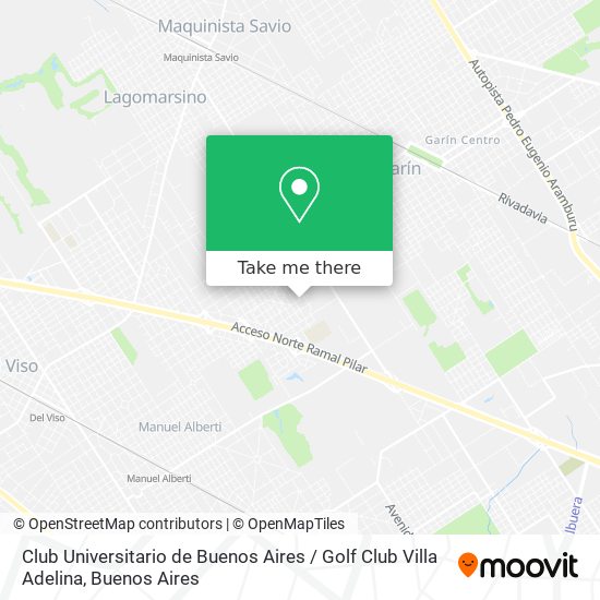 Mapa de Club Universitario de Buenos Aires / Golf Club Villa Adelina