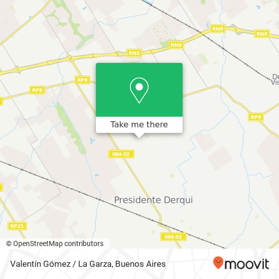 Valentín Gómez / La Garza map