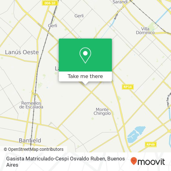 Gasista Matriculado-Cespi Osvaldo Ruben map