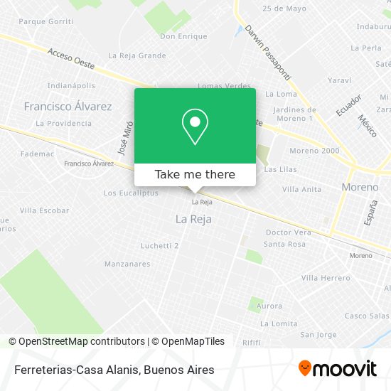 Ferreterias-Casa Alanis map