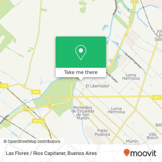 Las Flores / Rios Capitaner map