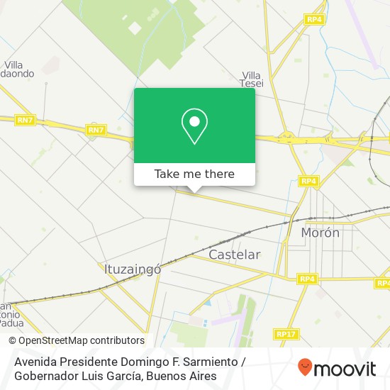 Avenida Presidente Domingo F. Sarmiento / Gobernador Luis García map