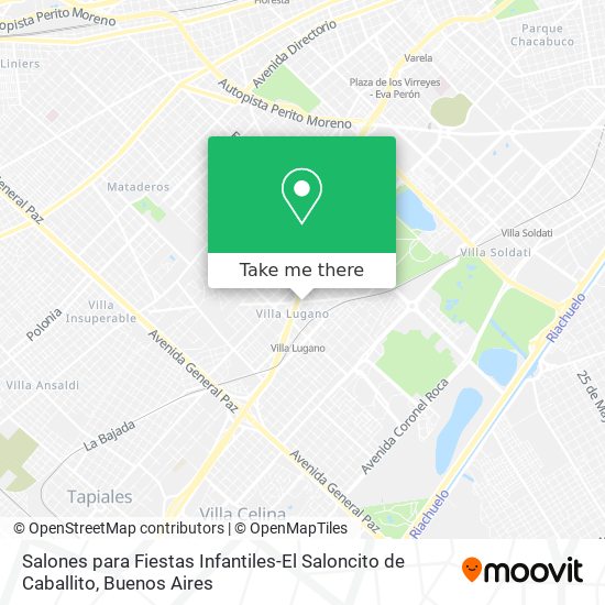 Mapa de Salones para Fiestas Infantiles-El Saloncito de Caballito