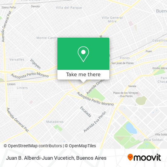 Mapa de Juan B. Alberdi-Juan Vucetich