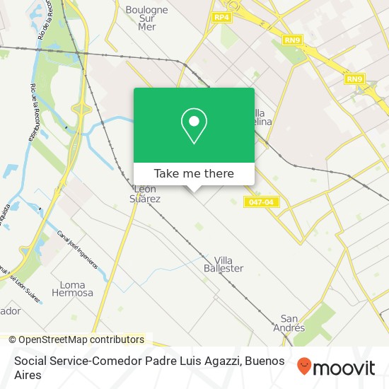 Mapa de Social Service-Comedor Padre Luis Agazzi