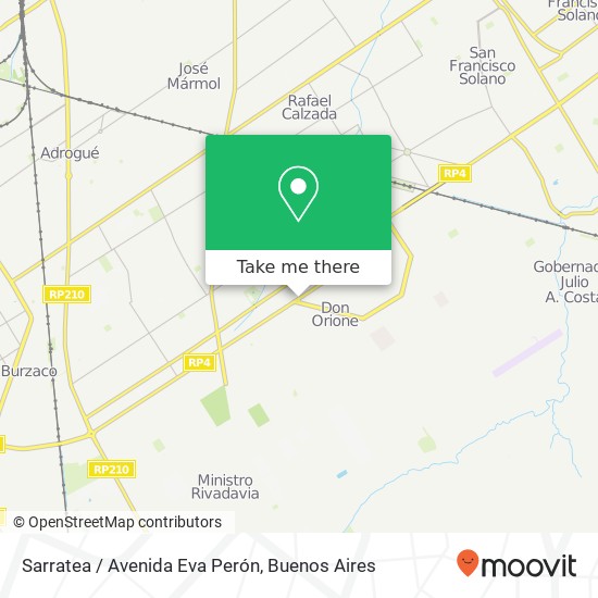 Sarratea / Avenida Eva Perón map