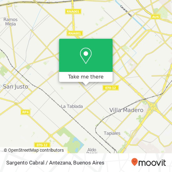 Mapa de Sargento Cabral / Antezana