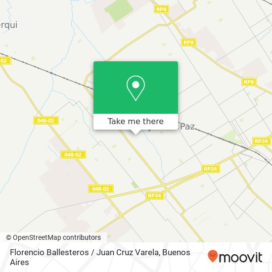 Florencio Ballesteros / Juan Cruz Varela map