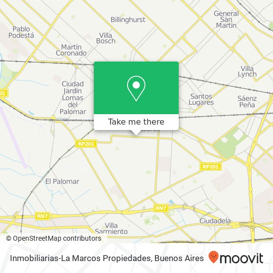 Inmobiliarias-La Marcos Propiedades map