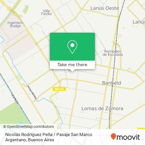 Mapa de Nicolás Rodríguez Peña / Pasaje San Marco Argentano