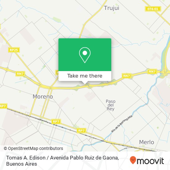 Tomas A. Edison / Avenida Pablo Ruiz de Gaona map