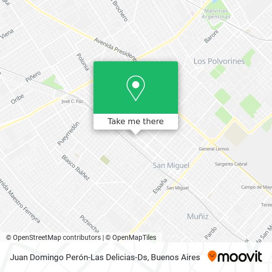 Mapa de Juan Domingo Perón-Las Delicias-Ds