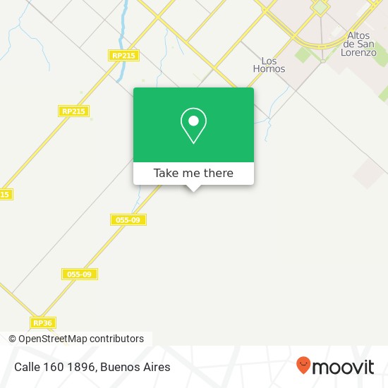 Calle 160 1896 map
