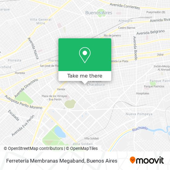 Ferretería Membranas Megaband map
