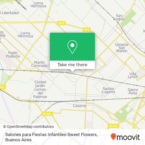 Salones para Fiestas Infantiles-Sweet Flowers map